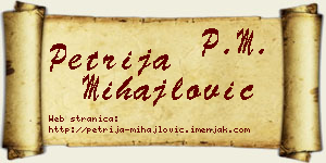 Petrija Mihajlović vizit kartica
